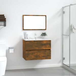 Image de VidaXL Ensemble de meubles de salle de bain 2 pcs Chêne fumé Bois