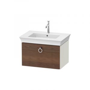 Duravit Meuble suspendu avec plan vasque 68,4 cm noyer blanc nordique satin&eacute; White Tulip