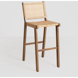 Tabouret de jardin haut en osier synthétique (74 cm) Ori SKLUM NATUREL