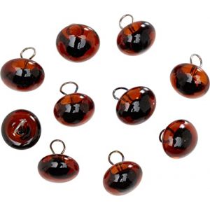 Rayher Yeux animaux en verre 6 yeux pour peluche à coudre ø10mm marron, 8904205