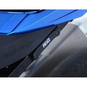 R&G Cache orifice de repose-pieds arrière gauche Racing noirs Suzuki