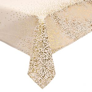 Nappe confettis dorés 140x360 ASTA - Beige