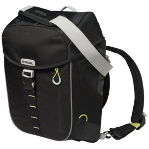 Basil Miles Daypack Luggage Carrier Bag 14L, black lime Sacs pour porte-bagages