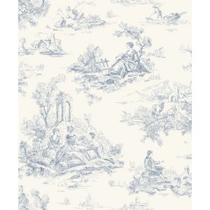 Lut&egrave;ce Toile De Jouy Bleu