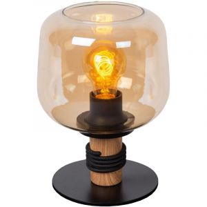 Lucide ILONA Lampe de tab.-Ambre-&Oslash;18-1xE27-40W-Verre
