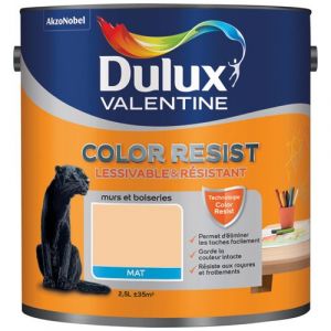 Dulux Valentine Peinture jaune aurore Color resist 2.5 l