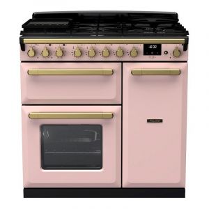 Falcon PIANO DE CUISSON ESTEL DELUXE TAB GAZ 100 CM ROSE PASTEL LAITON ANTIQUE