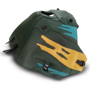 Bagster Tapis de réservoir vert fonce/eucaliptus/havane (1245I) Honda XRV750 Africa Twin