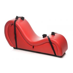 Kinky Sex - Sofa avec menottes et oreiller 2 positions - Rouge