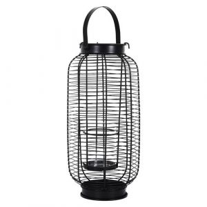 Lanterne en Métal Filaire Noir H42,5cm - Altobuy