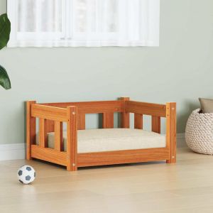 VidaXL Lit Pour Chien Brun Cire 55 X 45 X 28 Cm Pin Massif