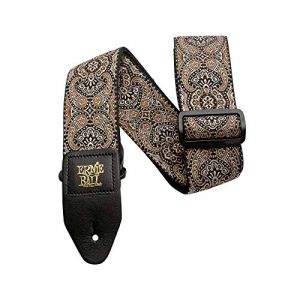 Ernie Ball Gold & Black Paisley Jacquard Strap