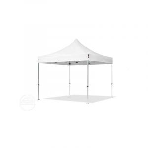 Intent24 3x3 m Tente pliante - Alu, PES env. 400g/m², côté panoramique, blanc