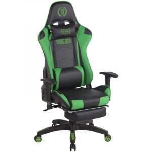 Image de CLP Fauteuil de bureau Turbo XL en similicuir noir/vert Similicuir