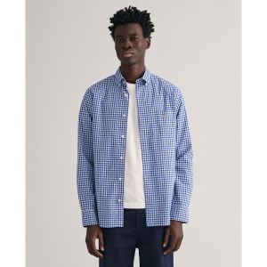 Gant (marque) Chemise droite en popeline à carreaux Carreaux Bleu - Taille M;L;XL;2XL