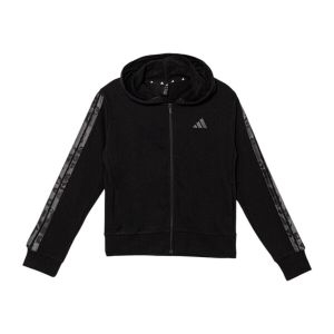 Adidas Sweatshirt zippé fille 3 bandes animal french terry