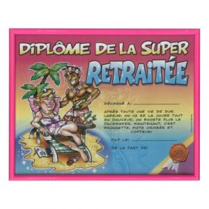 Cadre Diplôme de la Super Retraitée