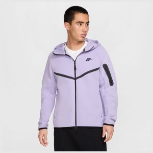 Image de Nike Sweat &agrave; Capuche Tech Fleece FZ Coupe-Vent - Hydrangeas/Noir, pointure Small - ['Violet'] - Taille Small