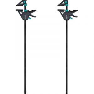 Wolfcraft 8668060 - Lot de Serre-Joints à une main PRO MAX - Saillie 110mm - Force de serrage 250kg - Ouverture 915mm - Fonction Ecarteur 220-1175mm