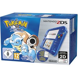 Nintendo 2DS bleu transparent + Pokémon bleu préinstallé