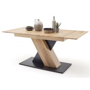 Pegane Table à manger extensible en hêtre massif - L.180-225 x H.77 x P.90 cm