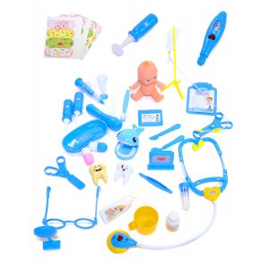 Image de Kit d'accessoires de docteur bleu 39 pièces - Couleur Bleu - Taille Taille Unique