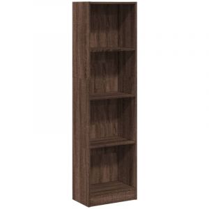 VidaXL Biblioth&egrave;que ch&ecirc;ne marron 40x24x143 cm bois d'ing&eacute;nierie, &eacute;tag&egrave;re &agrave; livres, porte-livres, support &agrave; livres, armoire de rangement