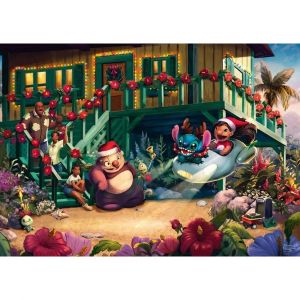 Schmidt Spiele 58049 Disney, Lilo et Stitch Aloha Christmas, Thomas Kinkade, Puzzle 1000 pièces