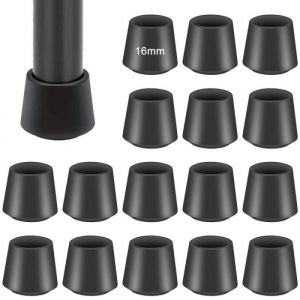 Basetbl - 16 pcs Protection Pied de Chaise - Embout Rond Extérieur Renforcé Diamètre 16mm