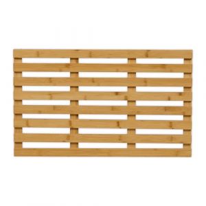 Relaxdays Tapis de Bain en Bambou - 66 x 40 cm - Tapis de Douche antidérapant pour Baignoire, Douche, Sauna, séchage Rapide, intérieur et extérieur, Naturel