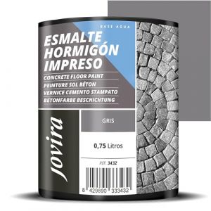 JOVIRA PINTURAS Peinture Sol en Béton Résine de rénovation pour sols en béton (750 Millilitres, Gris)