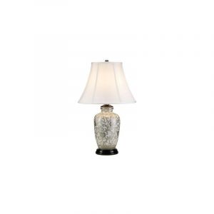 Image de Elstead Lampe Silverthistle Blanc Argenté 1x60W E27