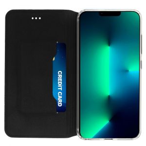 Image de Akashi Etui Folio Porte Carte Noir Apple iPhone 13 Pro