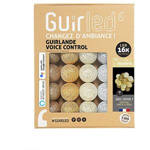 Radiance Commande Vocale Guirlande lumineuse boules coton Google & Alexa 16 boules - 16 boules