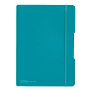 Herlitz 50015993 Cahier Flex PP A5 40 Blatt Kariert Bleu sarcelle des Caraïbes