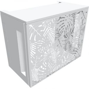 Cache climatiseur ATOLE en Aluminium Thermolaqu&eacute; - Taille 1 : H. 80 x L. 100 x P. 54 cm - Blanc