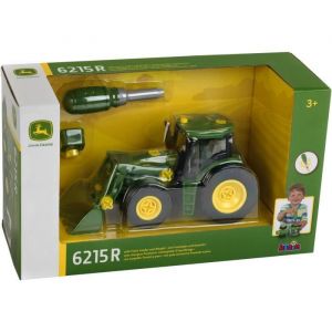 Klein Tracteur &agrave; monter John Deere - 3977 - Chargeur frontal, contrepoids d'&eacute;quilibrage et tournevis - Echelle 1/24e - D&egrave;s 3 ans