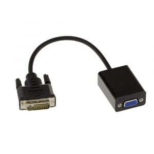 Kalea Informatique Adaptateur Actif DVI Male (DVI D 24+1) vers VGA Femelle (SUB 15) pour Relier Un écran VGA Cl ique (analogique) sur Un