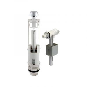 Mécanisme chasse d eau ajustable ROUSSEAU avec robinet flotteur pour réservoir WC apparent