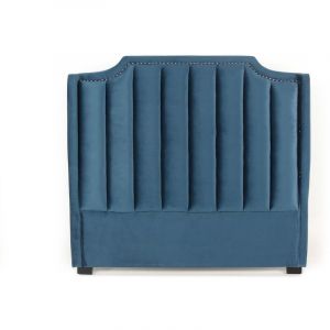 Image de Menzzo Tête de lit Dhora 140 cm Velours Bleu