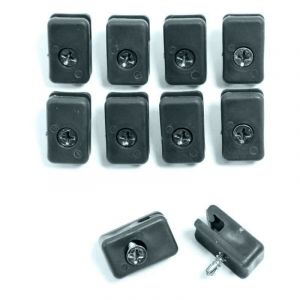 Supports de fil de tension Clôture grillagée avec vis Set de 10 Anthracite