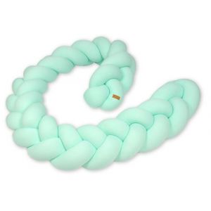 Protection tress&eacute;e pour lit b&eacute;b&eacute; Menthe