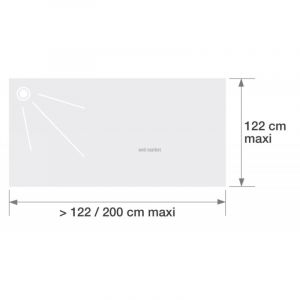 Image de Kinedo KIT POUR KINEWALL DESIGN ANGLE 244X122 RÉF.KINKITWALLDE02