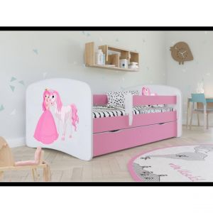 Inconnu Lit babydreams 2 rose princesse et C val tiroir et matelas inclus 160/80