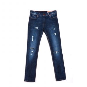 Kaporal Jeans garçon Xilo H18 Zigzag Destroy - Couleur Bleu - Taille 10 Ans