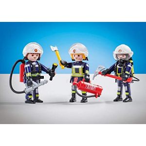 Image de Playmobil 6586 - 3 Pompiers Equipe B - Emballage Plastique, Pas de boîte