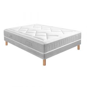 Ensemble Matelas Douces Nuits Mary Mousse HR 55kg/m3 + Sommier Base Morpho 140x190