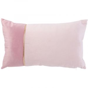 Linnea Coussin bicolore liseré doré 30x50 cm collection ULTIMA rose