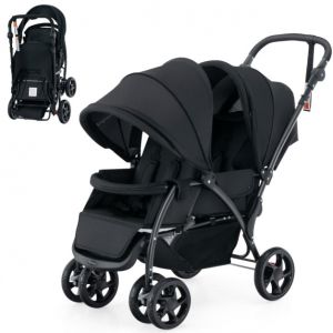 Coast Stroller - Poussette Duo - Réglable - 123 x 57 x 95-110 cm - Noir