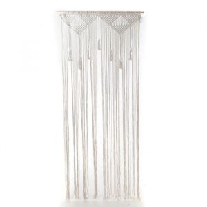 Amadeus Rideau de porte macram&eacute; &ndash; 90 x 200 cm &ndash; Coton naturel